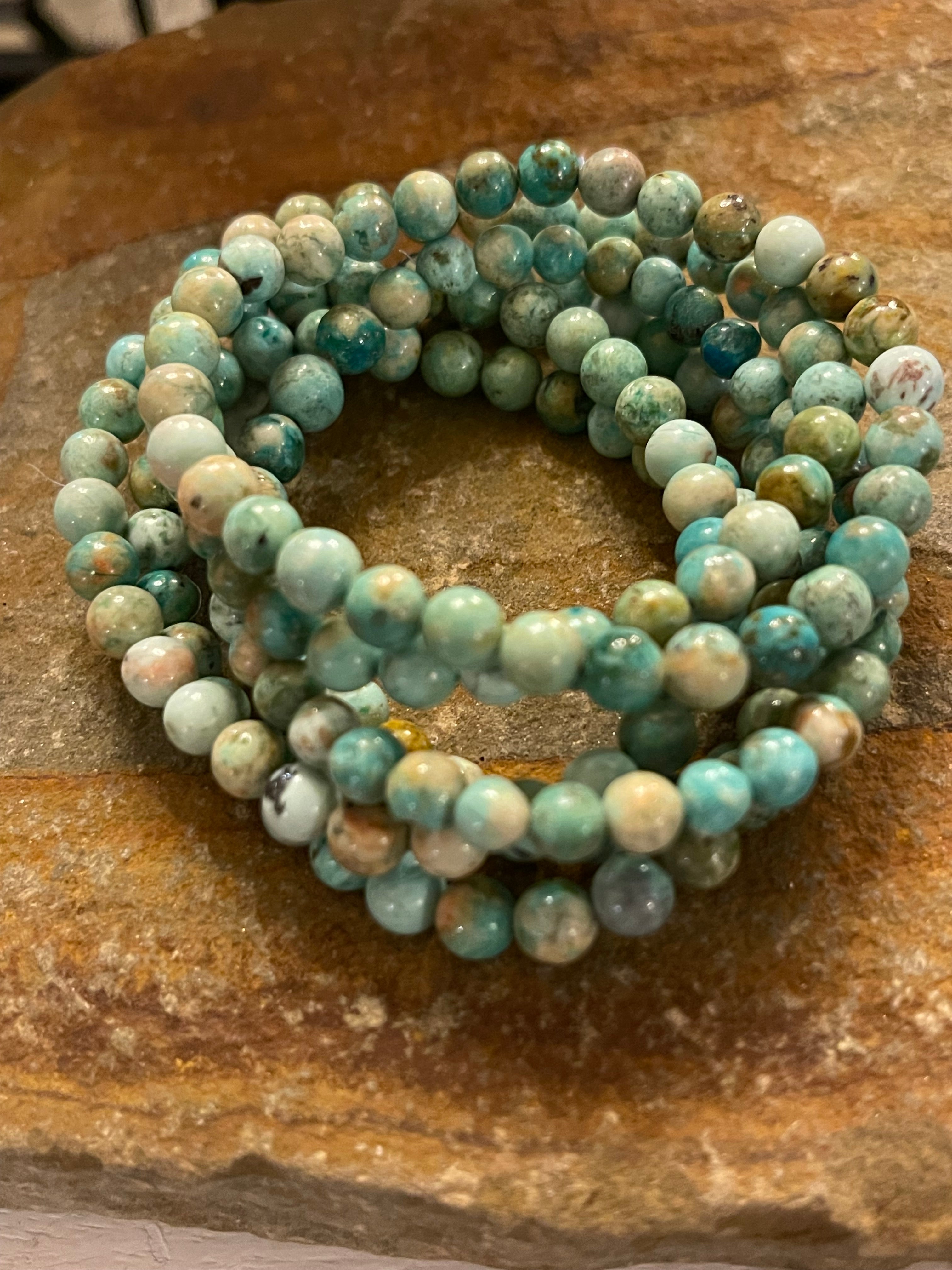 Natural Turquoise Stretch Bracelet (6mm beads)