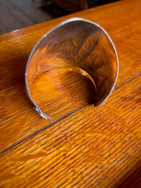 Lapis Lazuli Carved Cuff Bangle - Stone of Wisdom