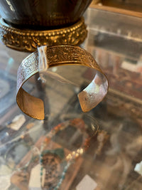 Copper Bracelet with Carvings