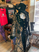 Women's Renaissance Black Velvet Embroidered Coat