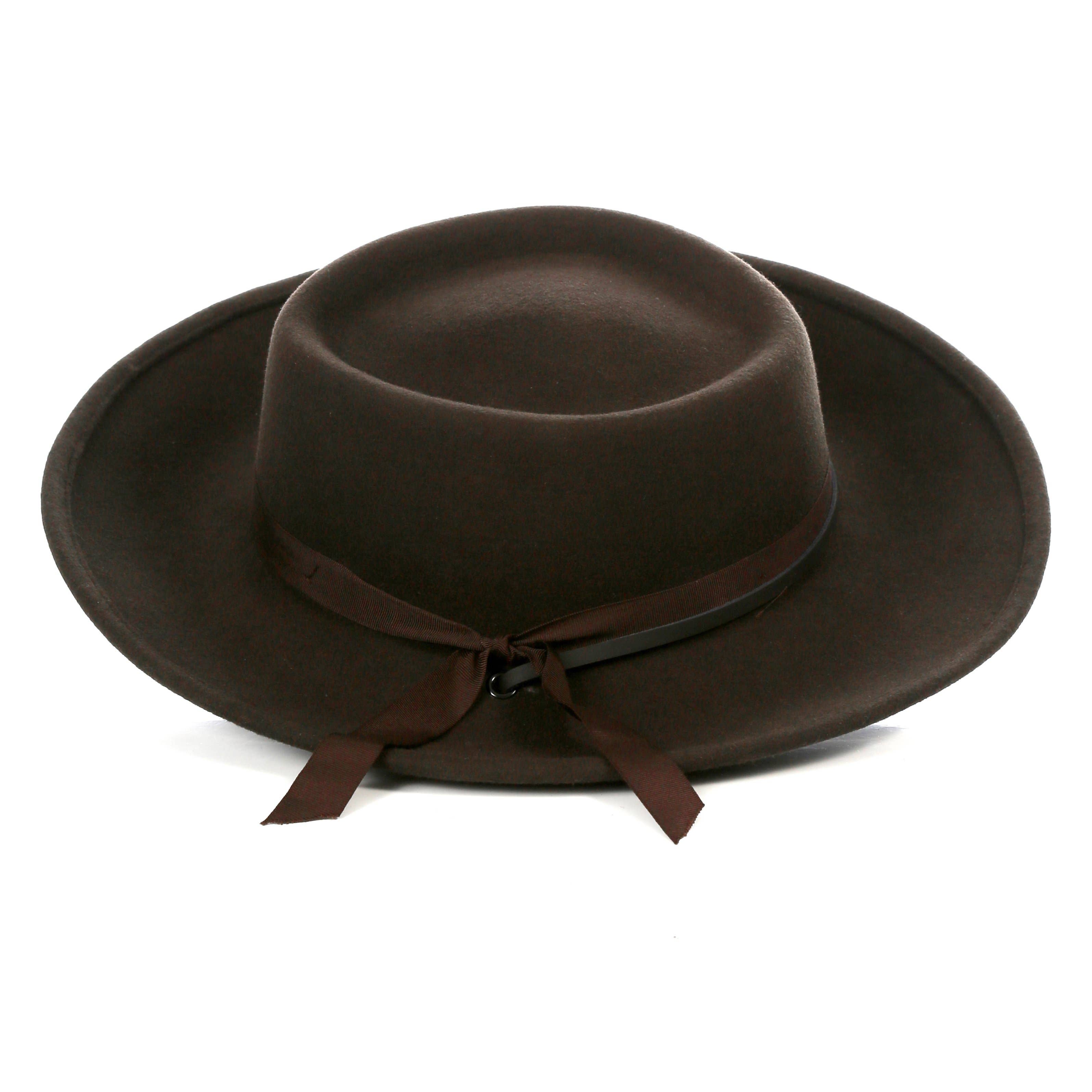 Fedora Hat - Wide Brim Hat, Old West Wyatt Earp style (Size Large)