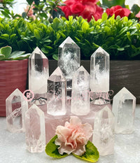 Clear Quartz Crystal Obelisk Tower
