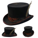 Top Hat - 100% Wool Felt - Distressed Style