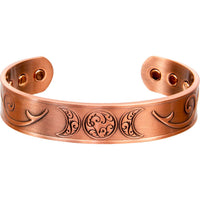 Tiple Moon Magnetic Copper Bracelet