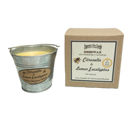 Citronella Mosquito Bucket Candle | Beeswax/Lemon Eucalyptus