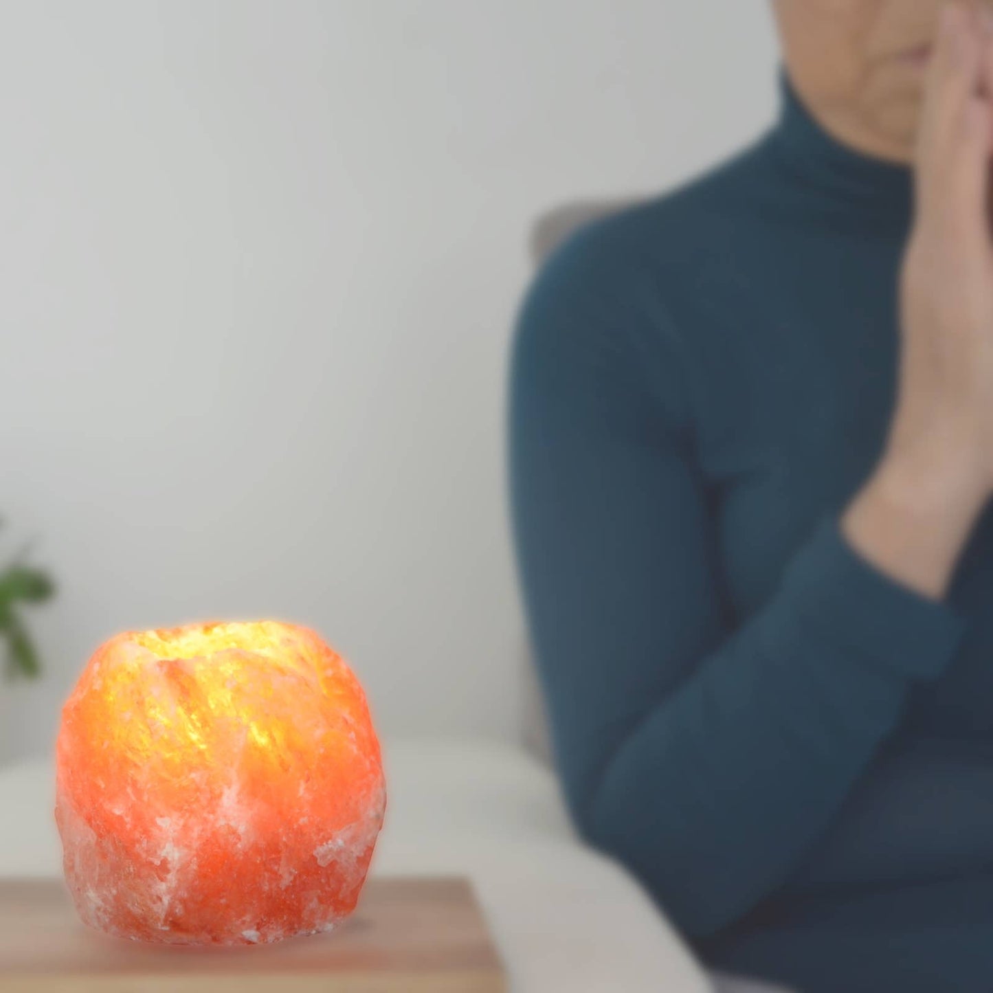 Himalaya Rock Salt Crystal - Tea Light Candle Holder