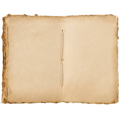 Rustic Journal w/unlined pages - Textured Cover & wrap-around jute tie closure