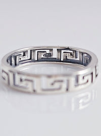 Sterling Silver Aztec Band (Size 7)