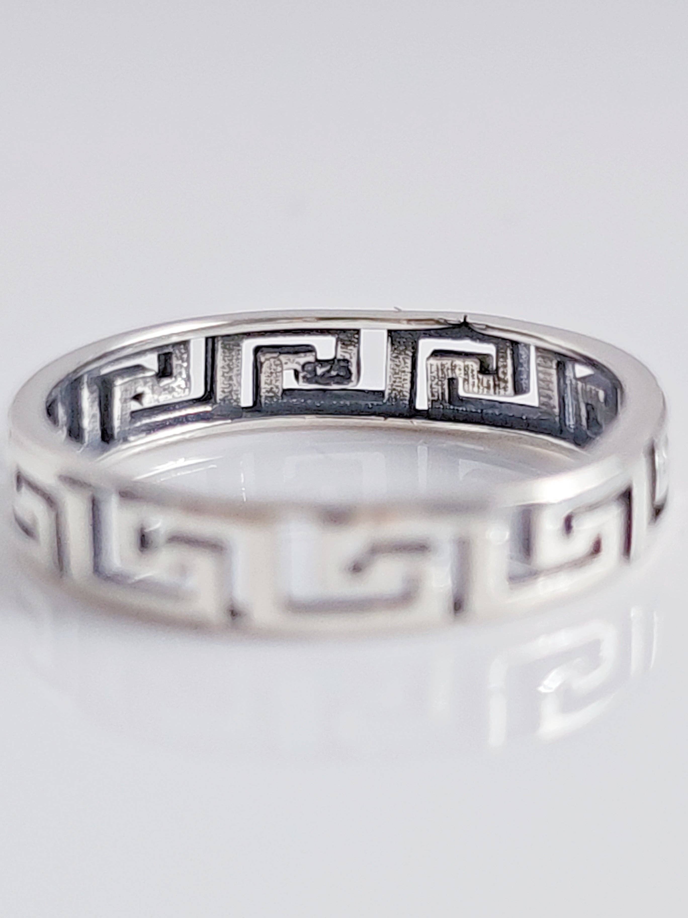 Sterling Silver Aztec Band (Size 7)