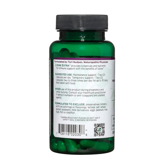 Lysine Extra - L-lysine plus herbs (60 capsules) - Lemon Balm, Astragalus