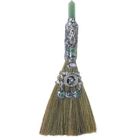 Magic Gemstone Broom - 13 Inches with Goddess Spiral