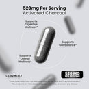 Organic Activated Charcoal Pills From Coconut(120 Capsules)