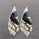 Blue Moon Raven Bead Earrings