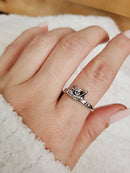 Sterling Silver Guardian Angel Ring (Size 9)