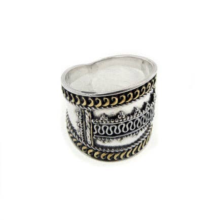 One Point Six GHZ Design Wide Band Ring (Size 14)