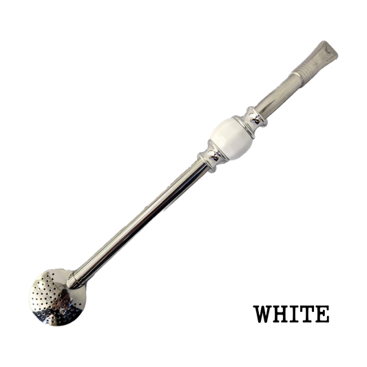 Tea Straw, Stainless Steel with Decorative Ball in the stem