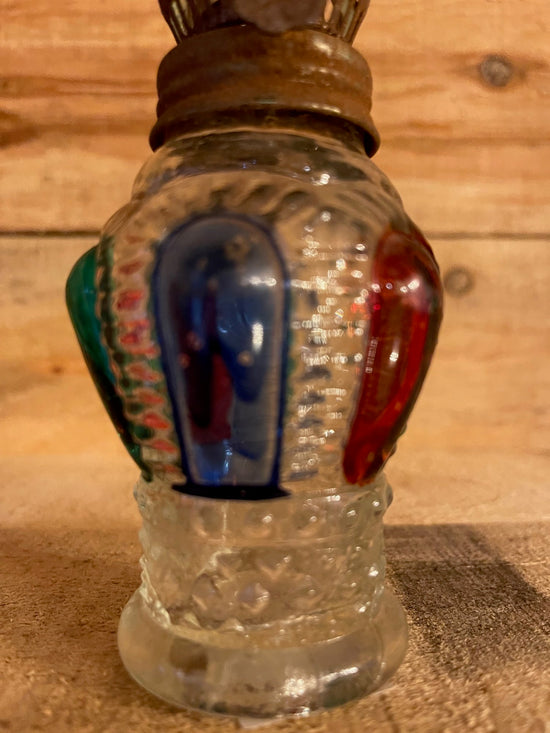 Antique Mini Oil Lantern Multi-Color Glass