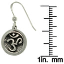 OM Sterling Silver Round Hook Earrings