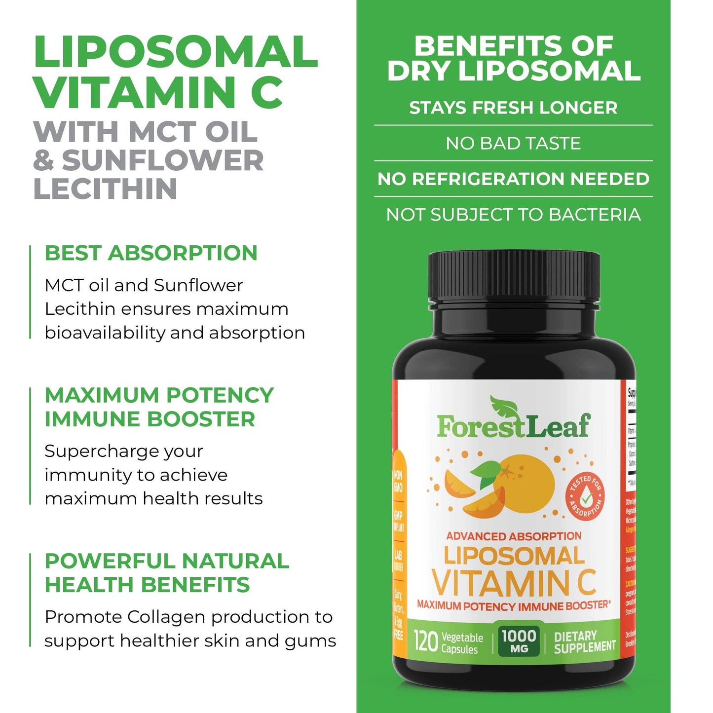 Vitamin C with Liposomal technology for max absorption (120 capsules)
