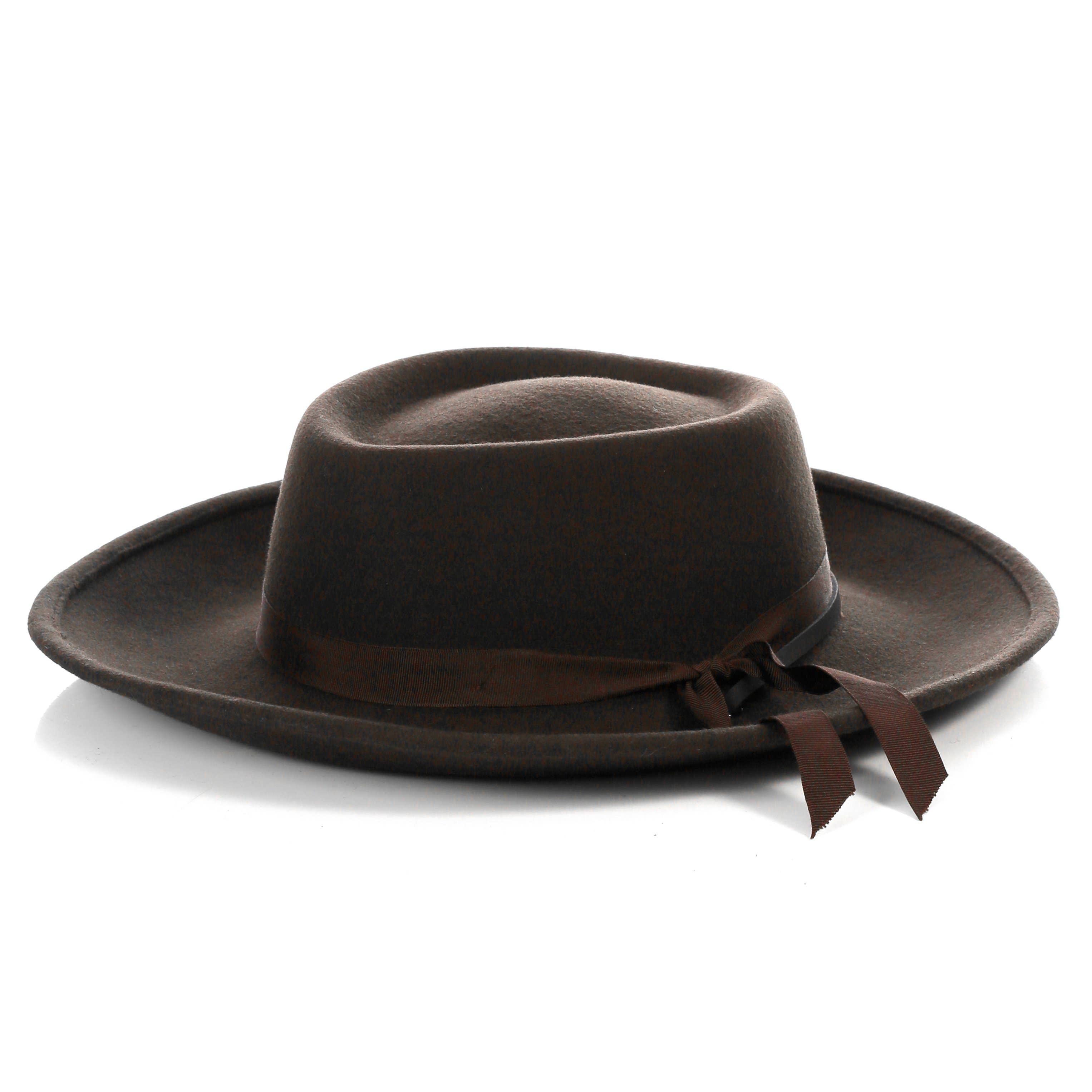 Fedora Hat - Wide Brim Hat, Old West Wyatt Earp style (Size Large)
