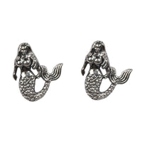 Mermaid Stud Earrings (Sterling Silver)