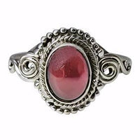 Garnet Sterling Silver Ring - Fire Element, Power