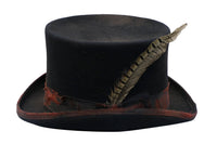 Top Hat - 100% Wool Felt - Distressed Style