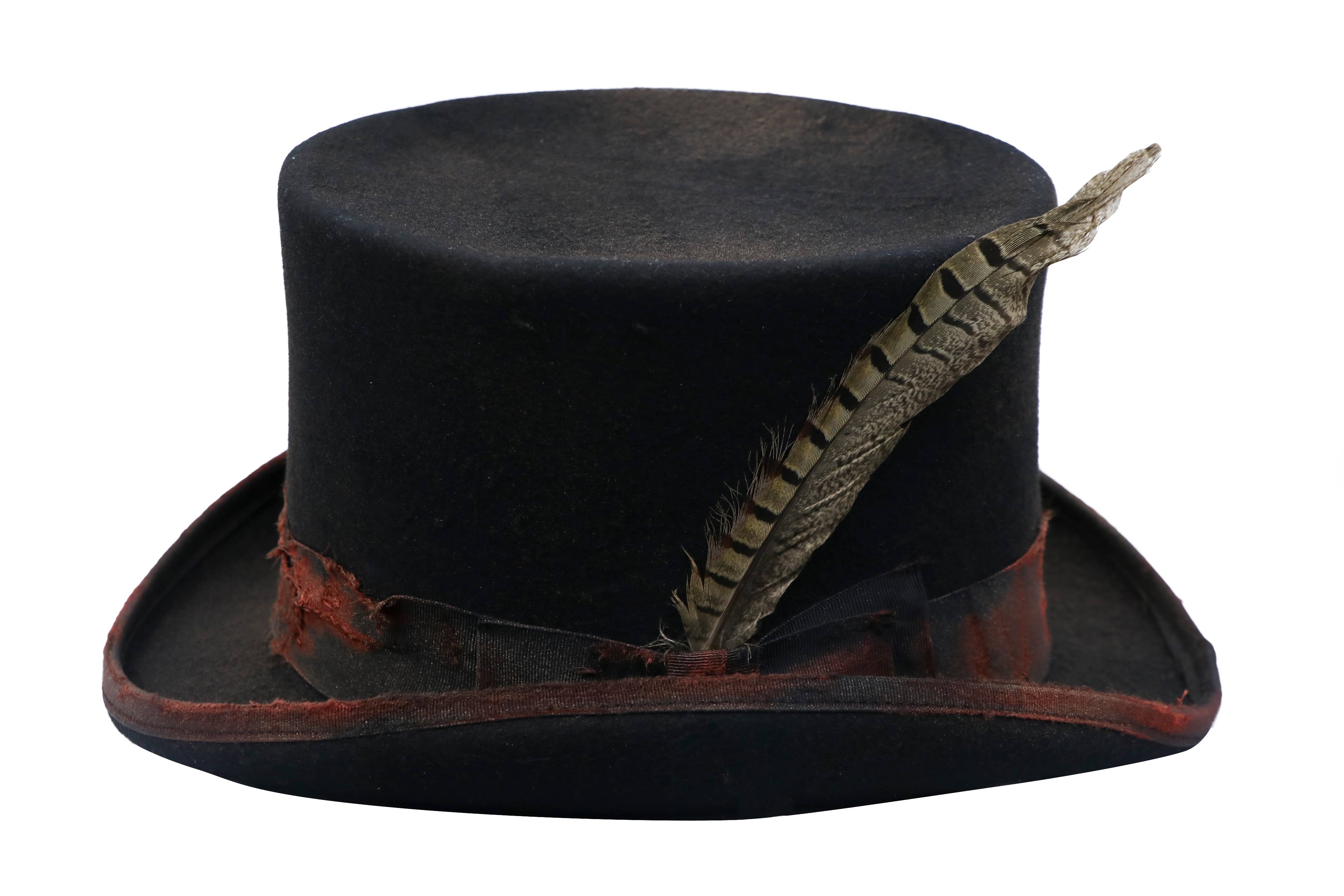 Top Hat - 100% Wool Felt - Distressed Style