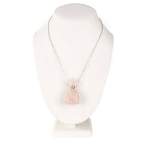 Rose Quartz Stone Bottle Necklace (Chamber opens)