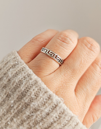 Sterling Silver Aztec Band (Size 7)