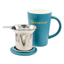 Teeccino Porcelain Mug & Stainless Steel Infuser Gift Set