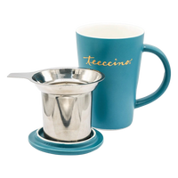 Teeccino Porcelain Mug & Stainless Steel Infuser Gift Set