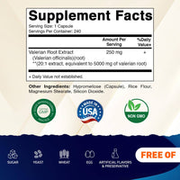 Valerian Root Capsules, 5000 MG (240 caps)