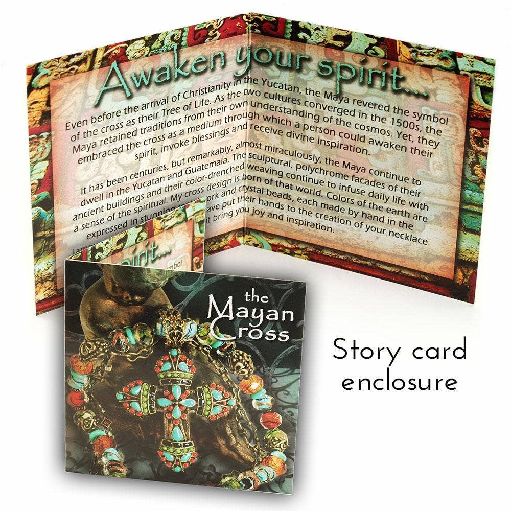 Mayan Cross Cuff Bracelet