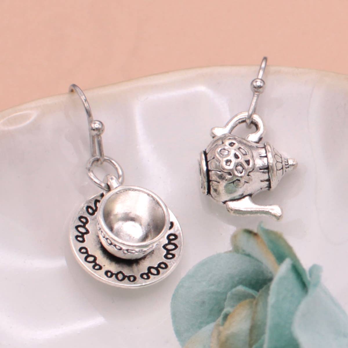 Tea Kettle & Tea Cup Earrings