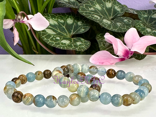 Aquatine Lemurian Calcite Bracelet