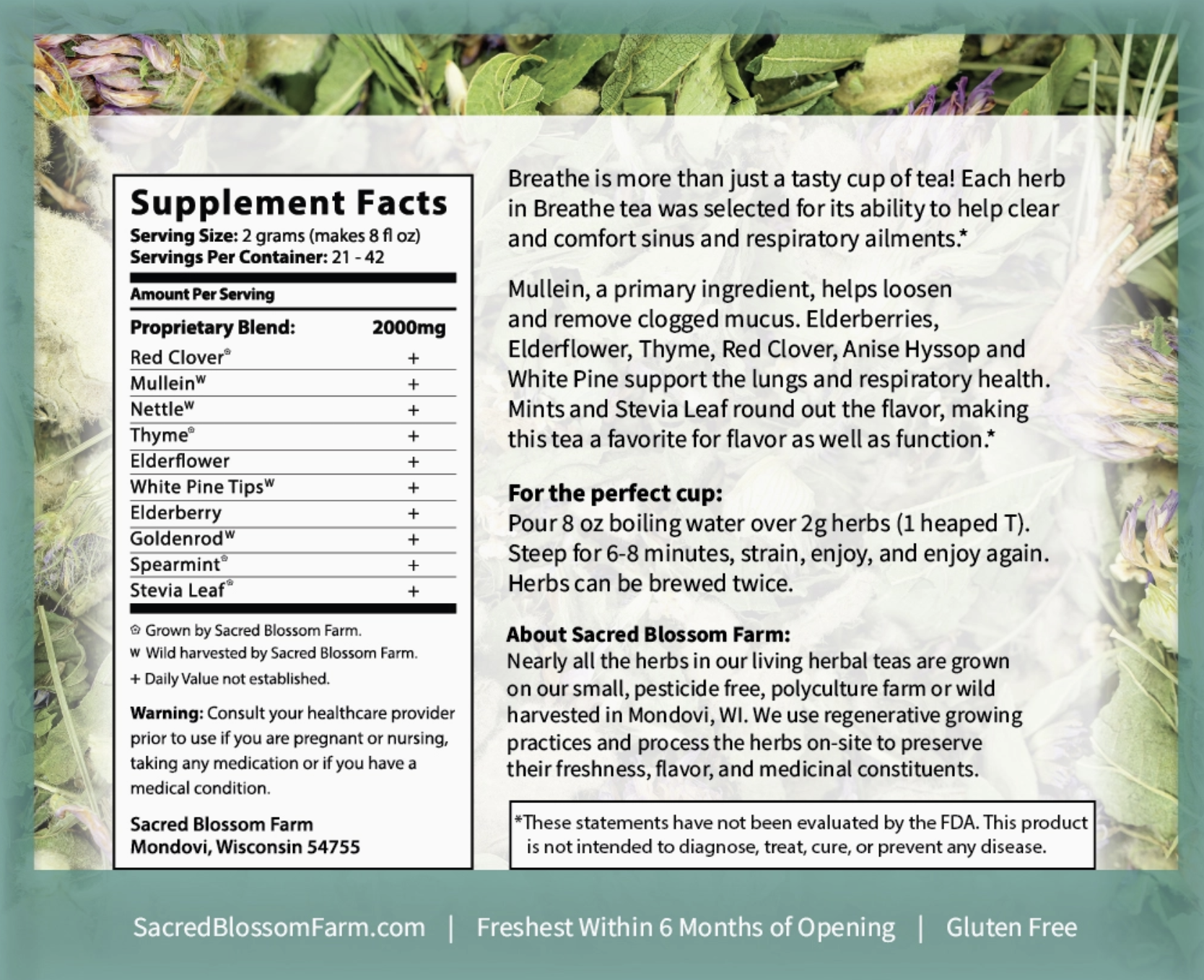 Breathe Tea - Loose Tea Blend (Supports Sinus & Allergy Relief)