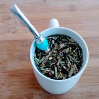 Tea Straw, Stainless Steel with Decorative Ball in the stem