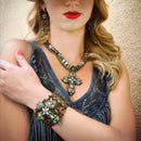 Mayan Cross Cuff Bracelet