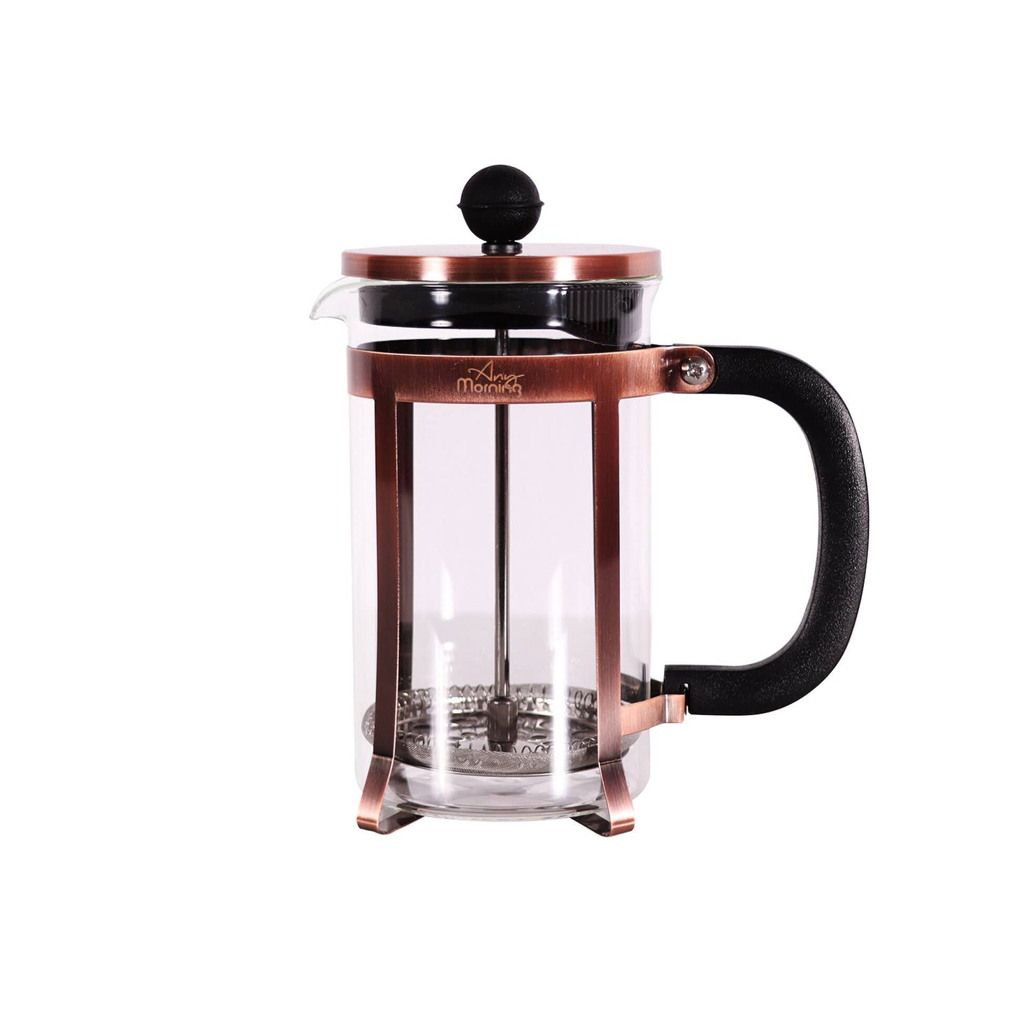 Copper trimmed Tea Maker (20 oz) Stainless Steel