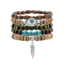 Bohemian Stack Bracelet (Choose from Tree of Life, Evil Eye Protector, Spirit Feather Moon)