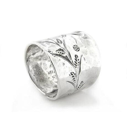 Extra Wide Band Nature Ring (Size 12 & Adjustable to Size 15+)