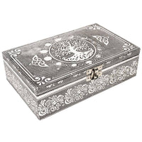 TREE OF LIFE TAROT CARD SILVER BOX