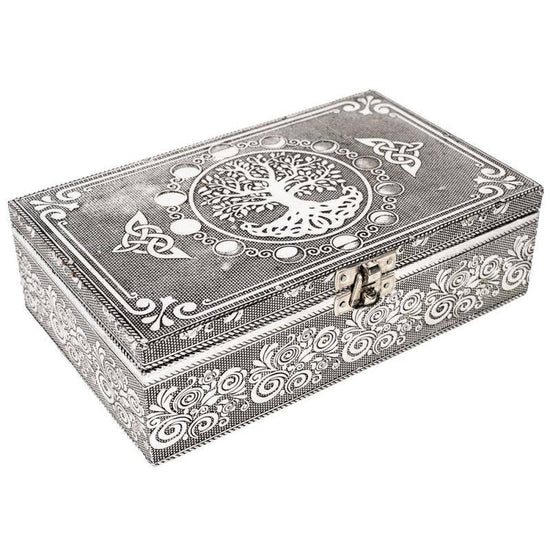 TREE OF LIFE TAROT CARD SILVER BOX