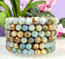 Aquatine Lemurian Calcite Bracelet (8 mm beads)