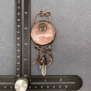 Very Large Quartz Crystal Sun God Moon Pendant (4 inches)