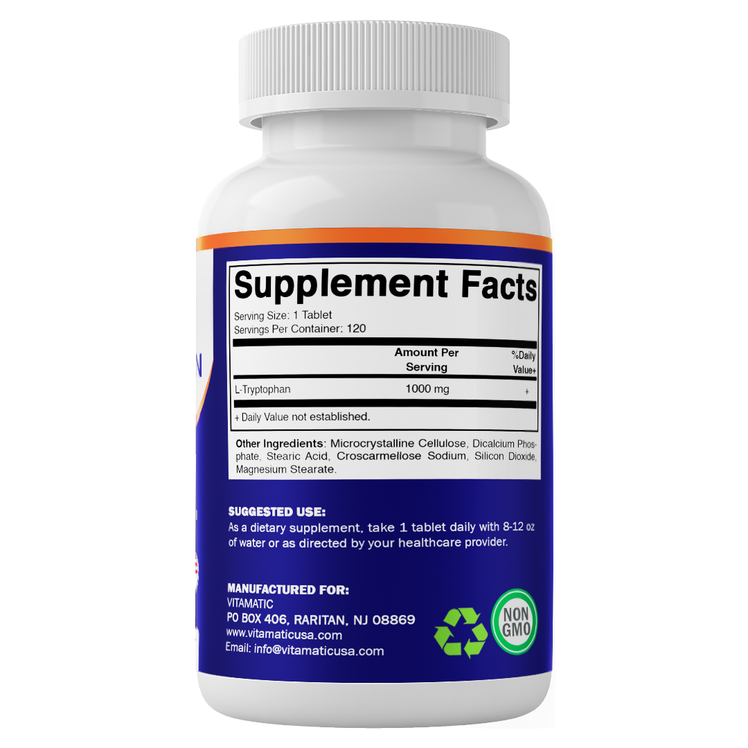 L-Tryptophan 1000mg (120 Tablets)