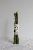 Asparagus Beeswax Candles - Set of 2