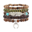 Bohemian Stack Bracelet (Choose from Tree of Life, Evil Eye Protector, Spirit Feather Moon)