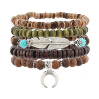 Bohemian Stack Bracelet (Choose from Tree of Life, Evil Eye Protector, Spirit Feather Moon)